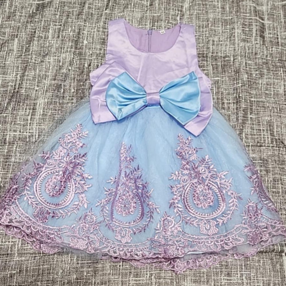 Lavender and Blue Dress with Bow